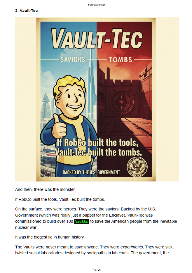 4 Fallout Archives: The Declassified Wasteland Compendium