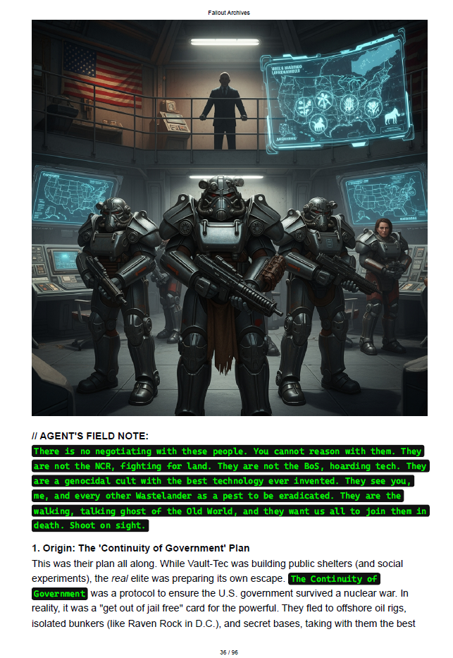 6 Fallout Archives: The Declassified Wasteland Compendium